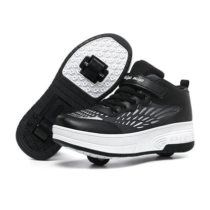Lighting-illuminated roller skates