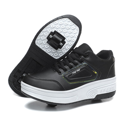 Lighting-illuminated roller skates