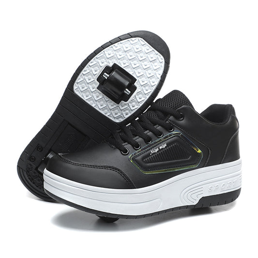 Lighting-illuminated roller skates