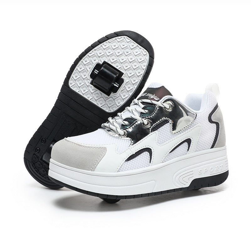 Lighting-illuminated roller skates