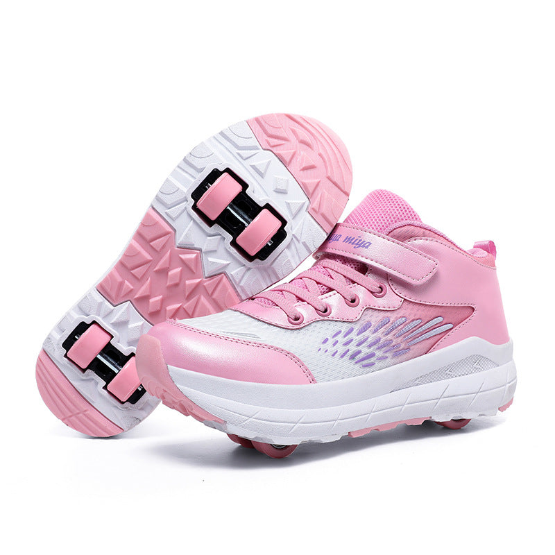 Lighting-illuminated roller skates