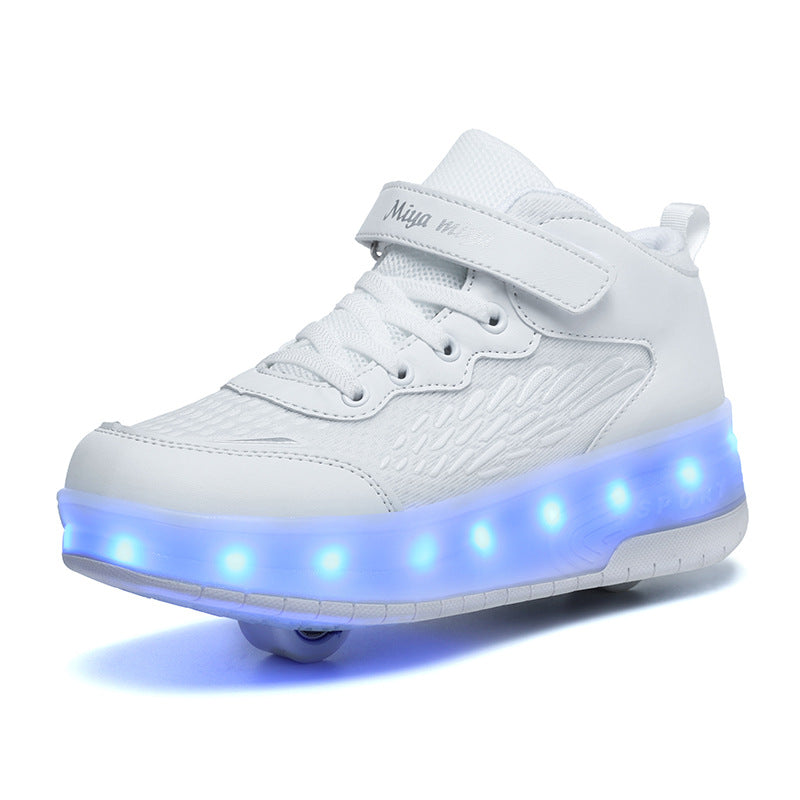 Lighting-illuminated roller skates