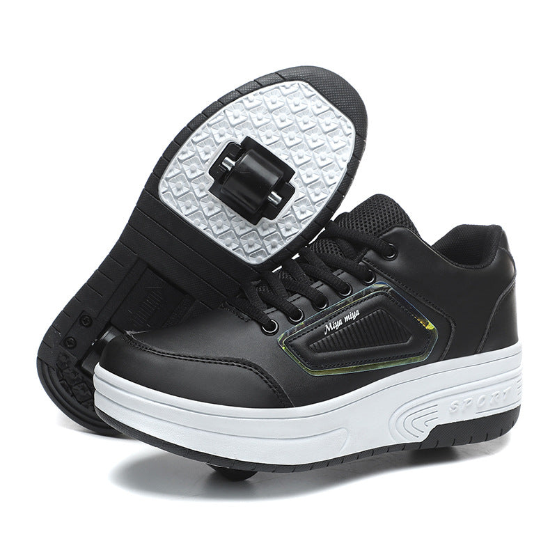 Lighting-illuminated roller skates
