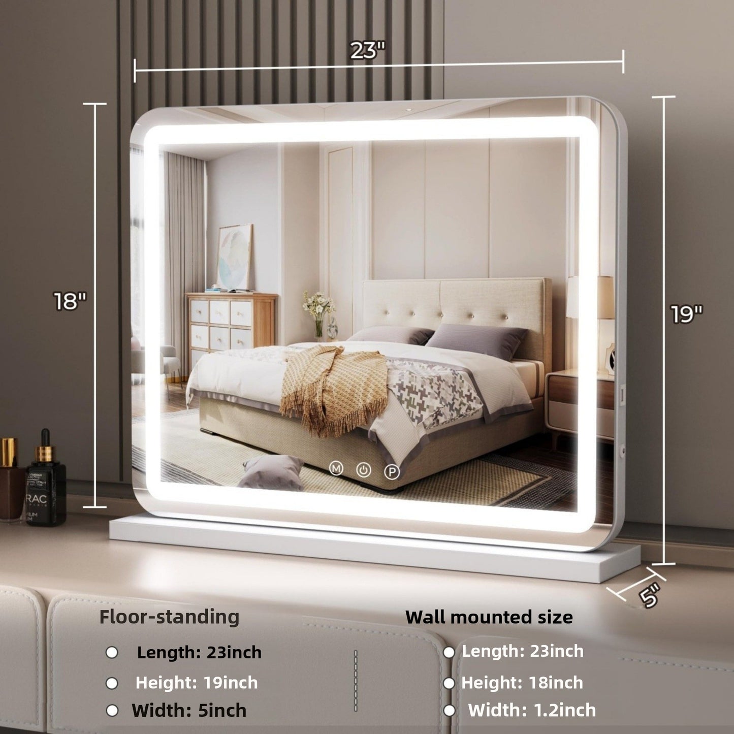 Lighting makeup mirror