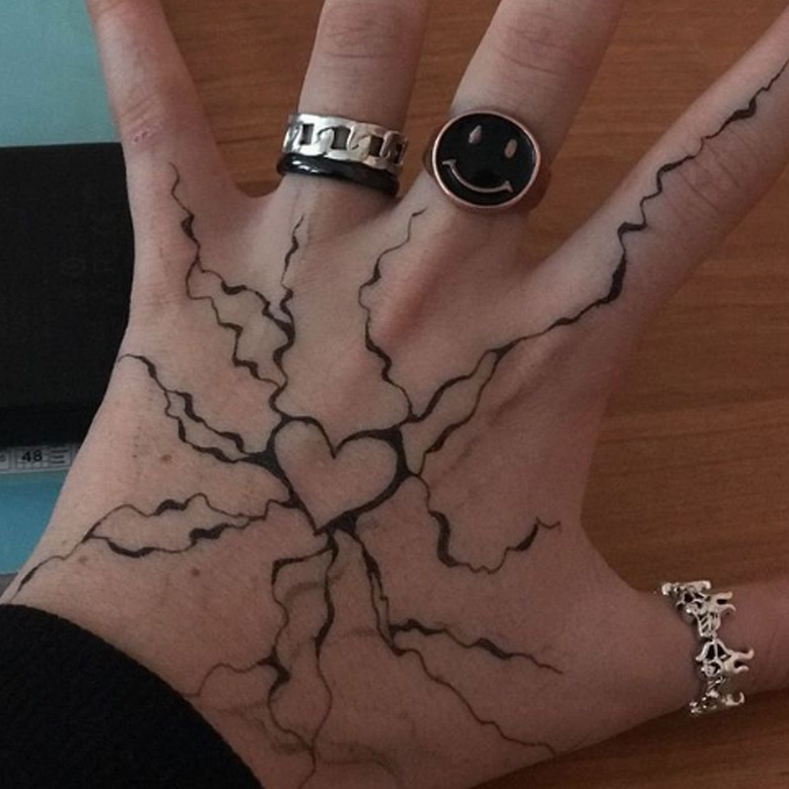 Lightning Design Tattoo Stickers