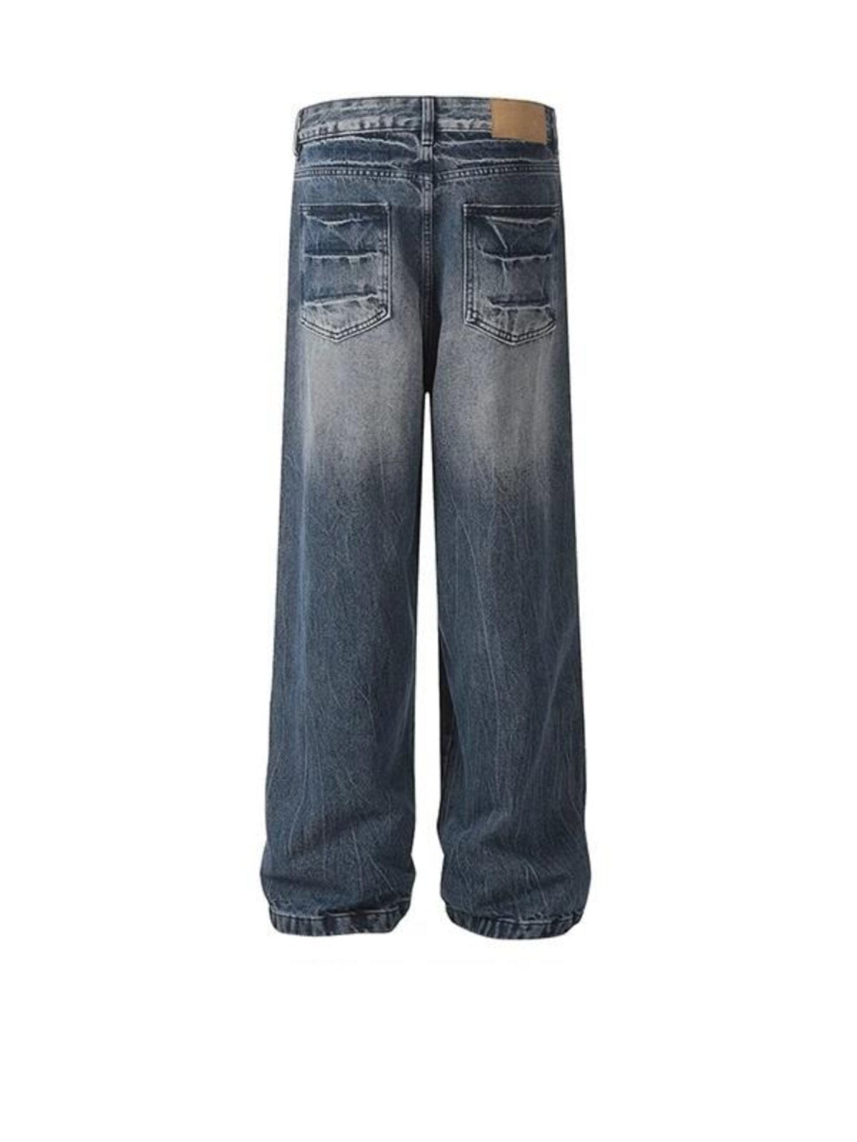 Lightning stripe washed straight leg jeans