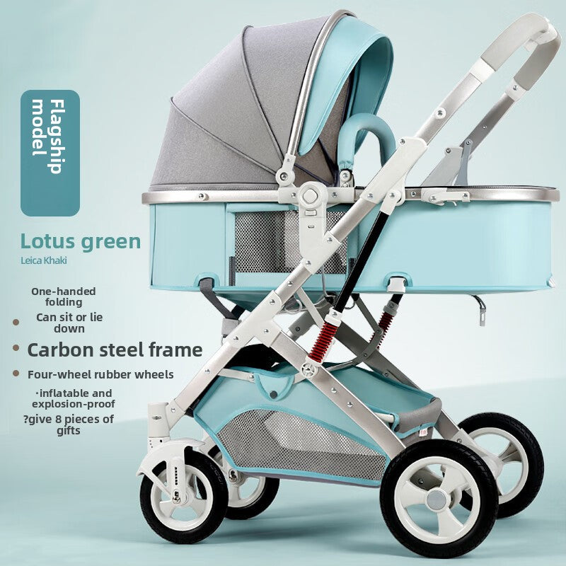 Lightweight Baby Stroller with Recline and Fold