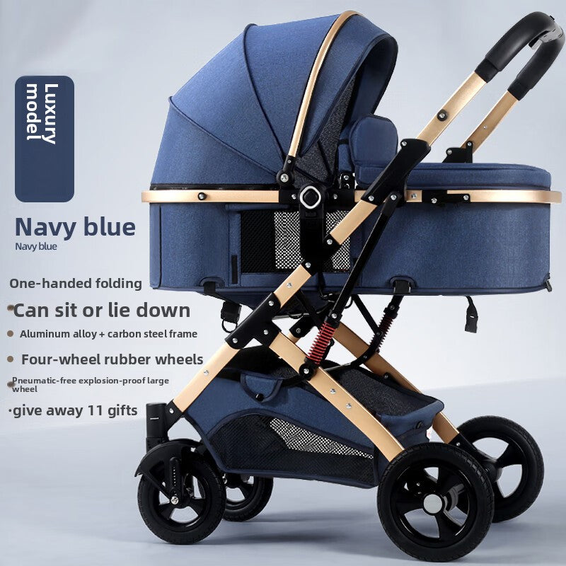 Lightweight Baby Stroller with Recline and Fold