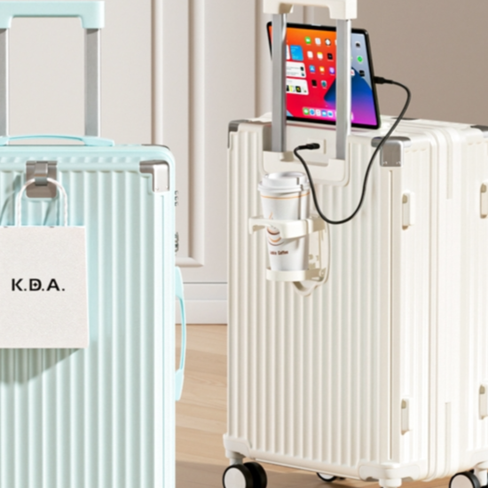 Lightweight Carry-On Suitcase with USB Port and Silent Wheels