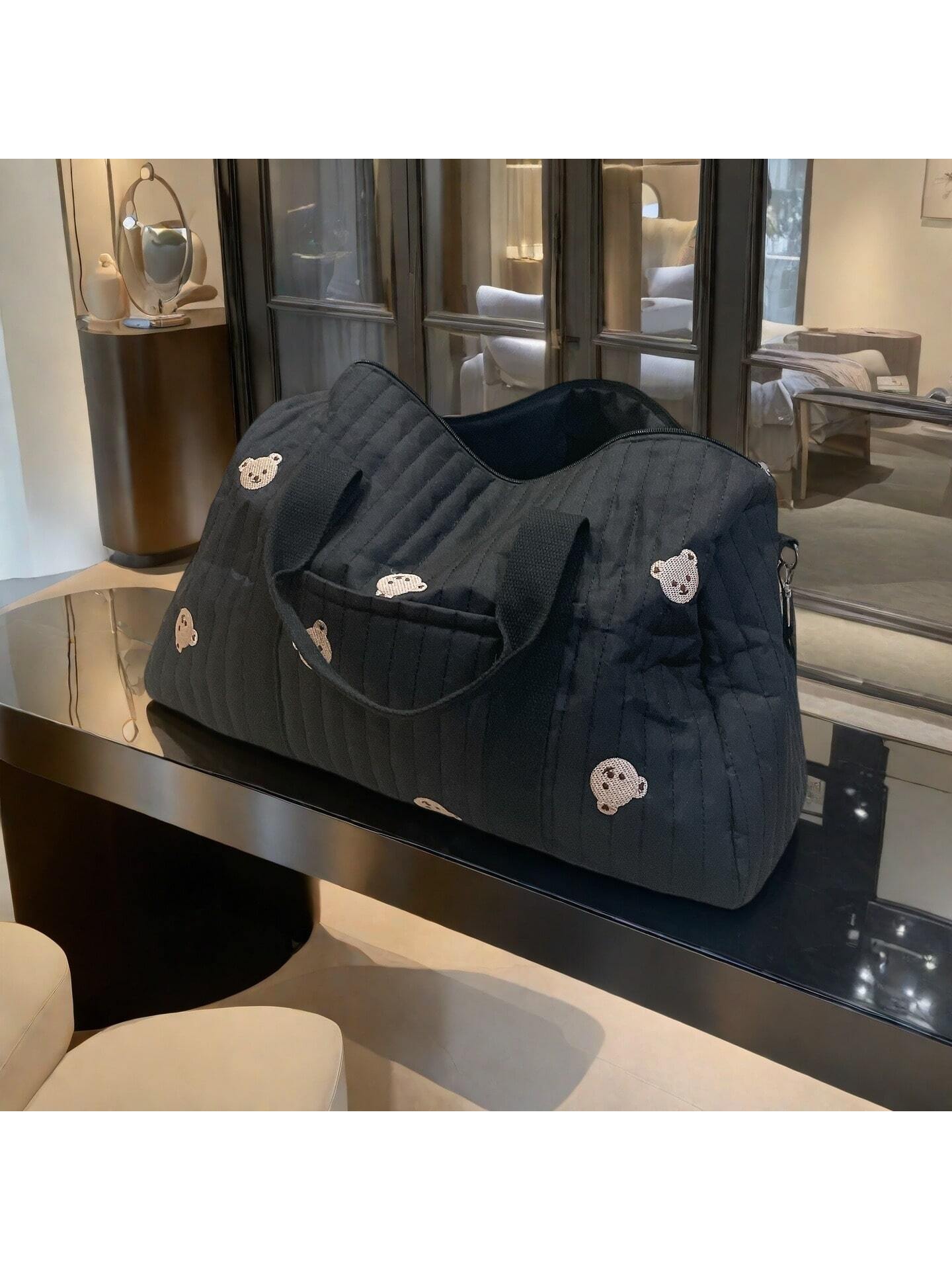 Lightweight Embroidered Travel Satchel