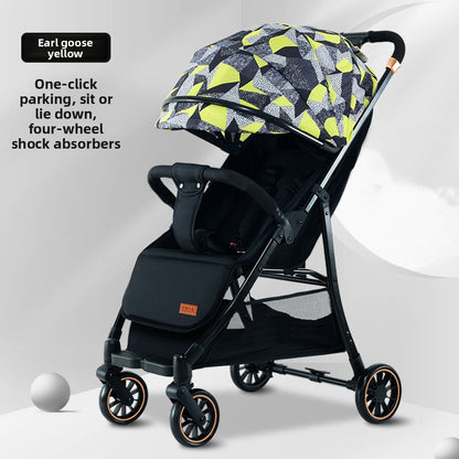 Lightweight Foldable Baby Stroller with Reclining Seat