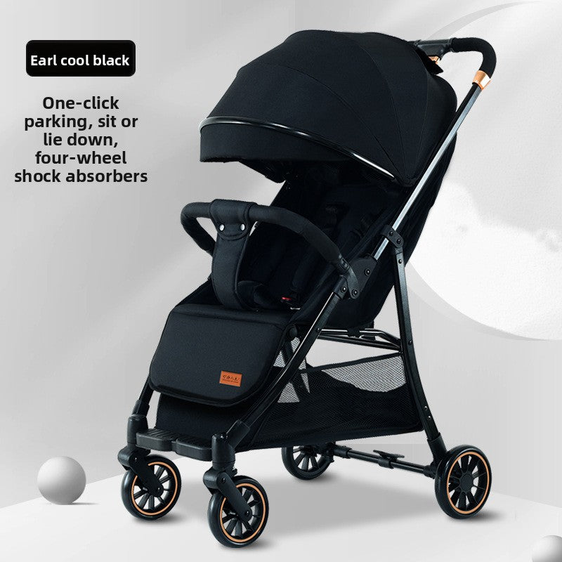 Lightweight Foldable Baby Stroller with Reclining Seat