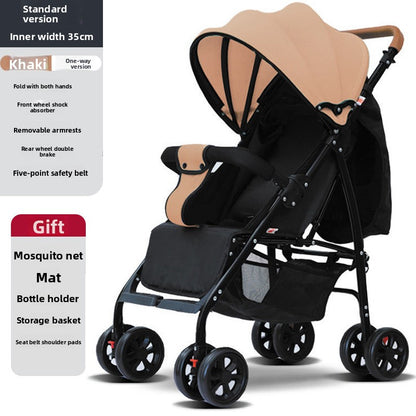 Lightweight Foldable Baby Stroller with Reclining Seat