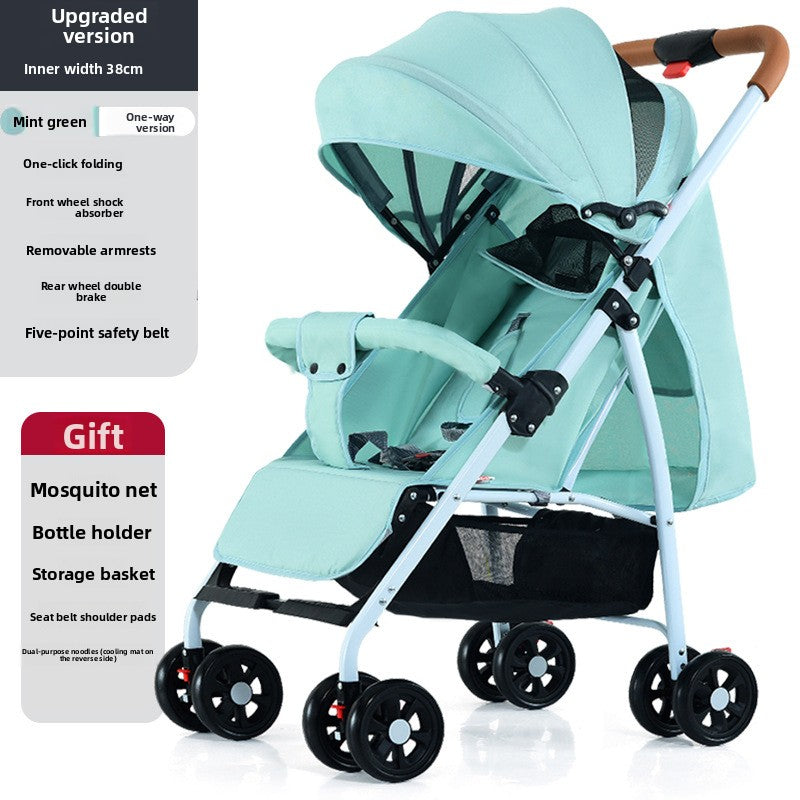 Lightweight Foldable Baby Stroller with Reclining Seat