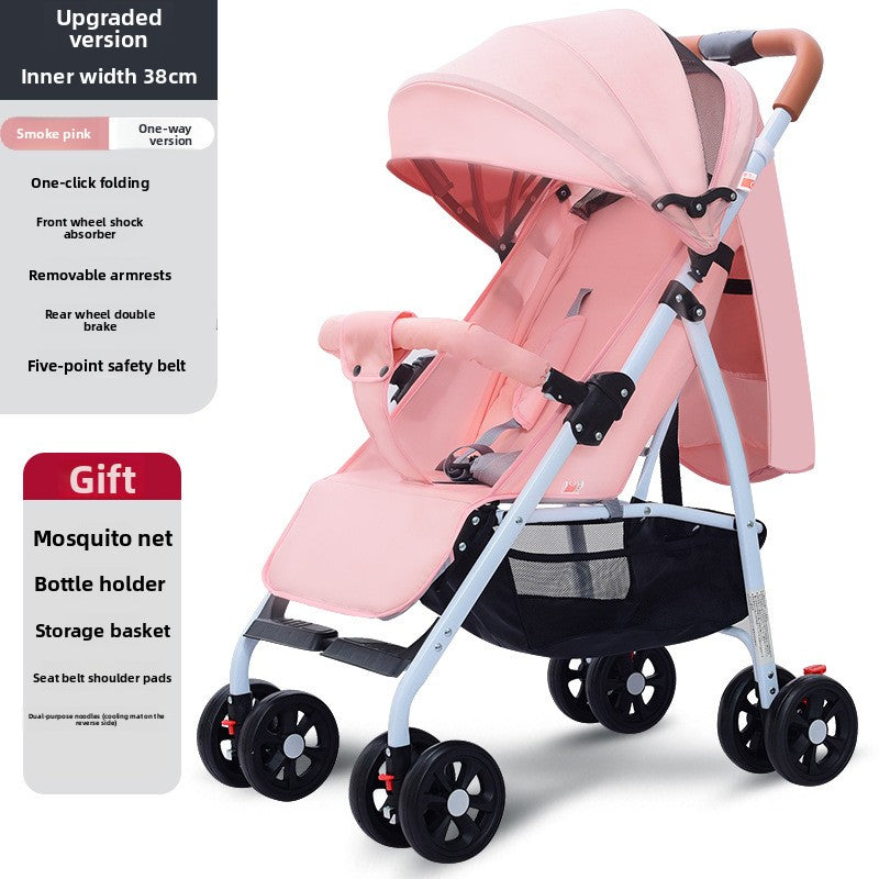 Lightweight Foldable Baby Stroller with Reclining Seat