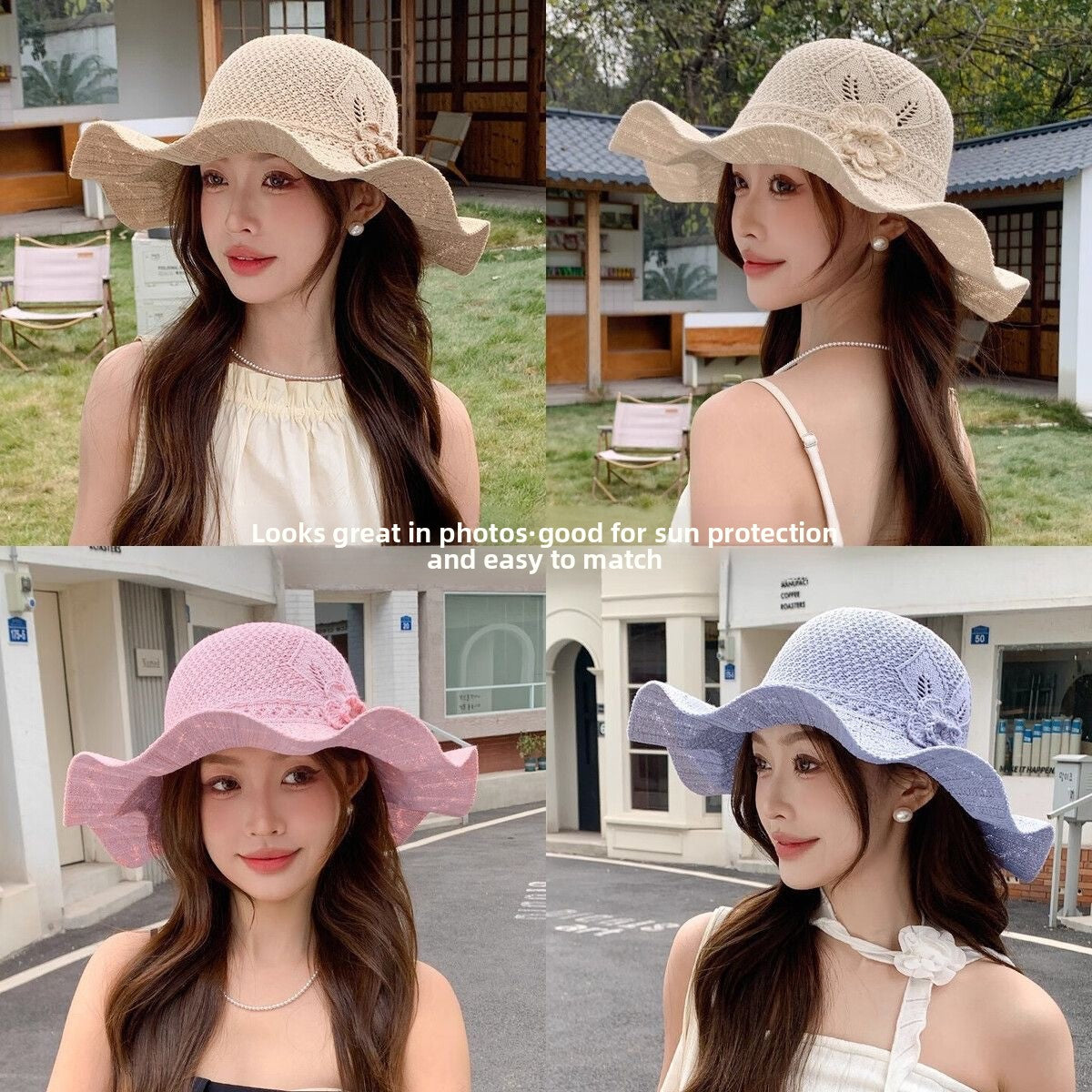 Lightweight Foldable Wide Brim Straw Sun Hat