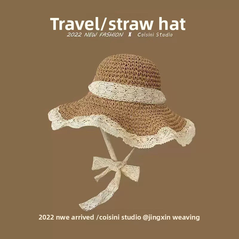 Lightweight Foldable Wide Brim Straw Sun Hat