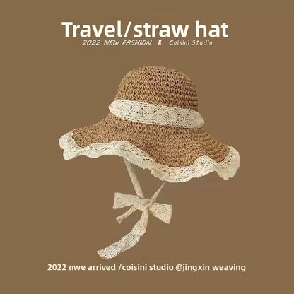 Lightweight Foldable Wide Brim Straw Sun Hat