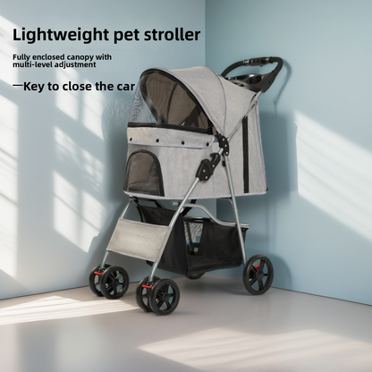 Lightweight folding pet stroller