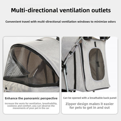 Lightweight folding pet stroller
