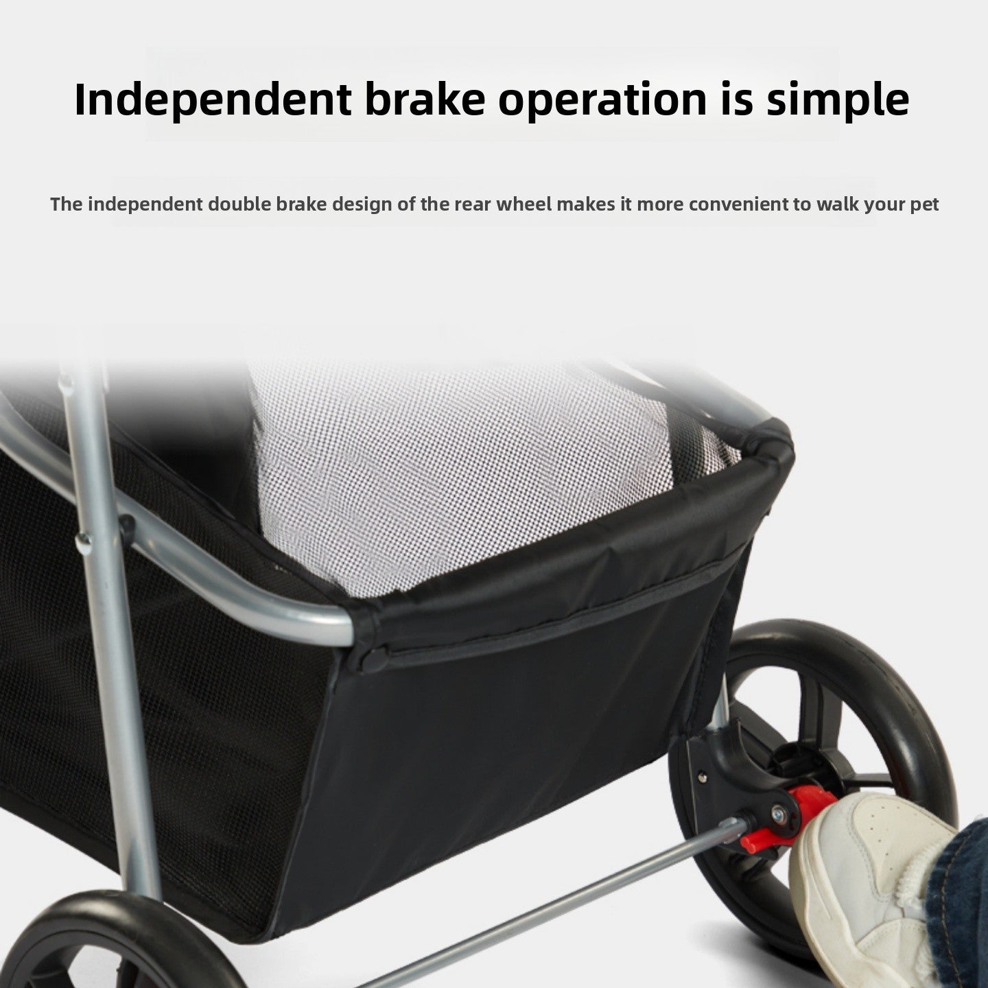 Lightweight folding pet stroller