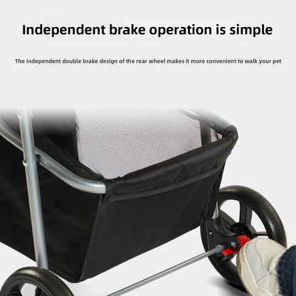 Lightweight folding pet stroller