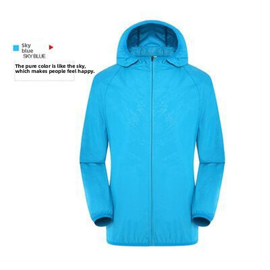 Lightweight Hooded Sun Protection Windbreaker