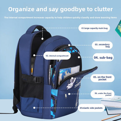 Lightweight, Large-Capacity School Bag for Elementary Students
