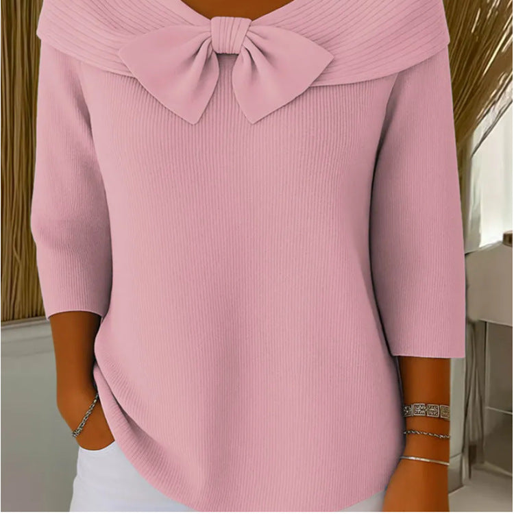 Lightweight Long-Sleeve Knit Top