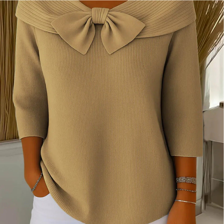 Lightweight Long-Sleeve Knit Top