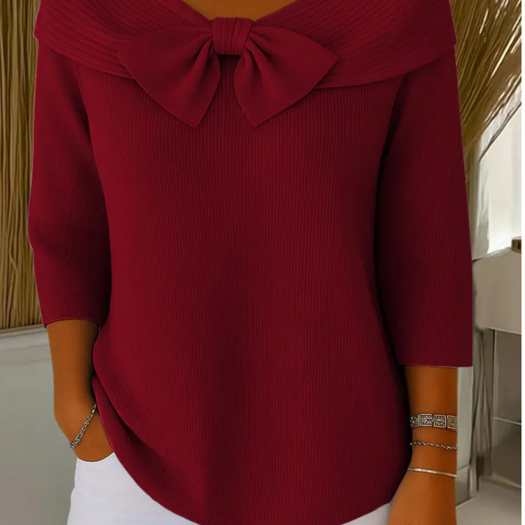 Lightweight Long-Sleeve Knit Top
