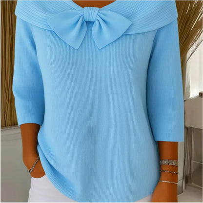 Lightweight Long-Sleeve Knit Top