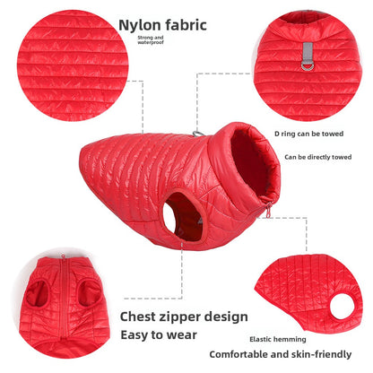 Lightweight Nylon Dog Vest for French Bulldog Schnauzer Large Breeds