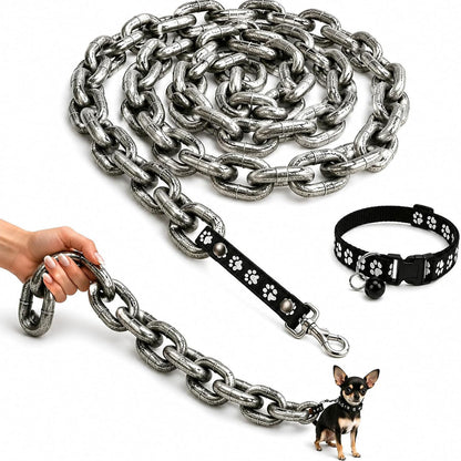 Lightweight Plastic Imitation Heavy-Duty Pet Leash, Funny Realistic Giant Chain Dog Leash, Suitable for Small Dogs and Cats