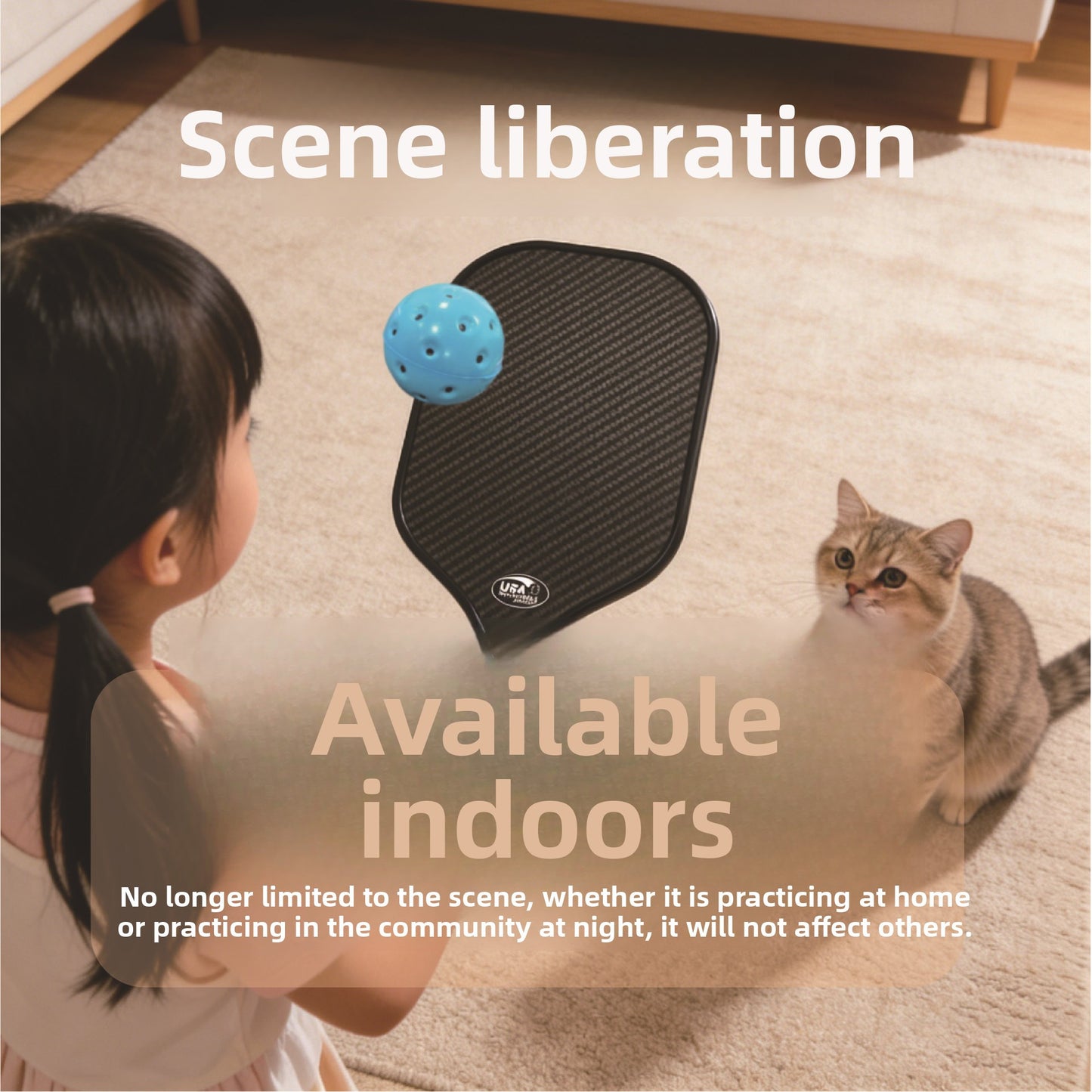 Lightweight Silent Practice Pickleball