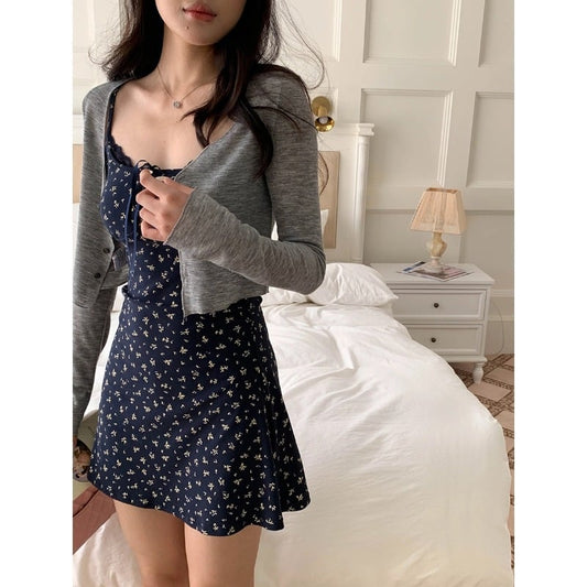 Lightweight Tencel Cotton V-neck Knitted Cardigan