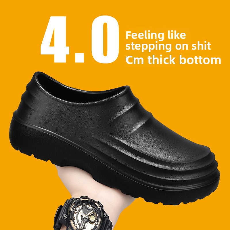 Lightweight thick-soled pointed-toe shoes
