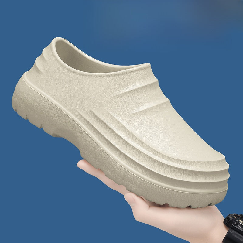 Lightweight thick-soled pointed-toe shoes