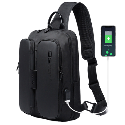 Lightweight USB Shoulder Bag for Men