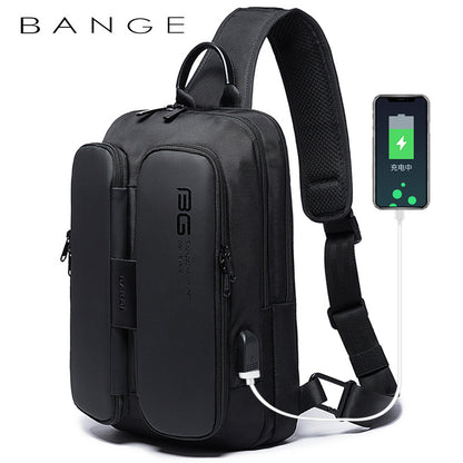 Lightweight USB Shoulder Bag for Men