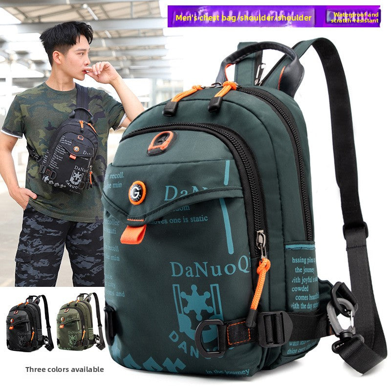Lightweight Waterproof Nylon Backpack with Multiple Compartments
