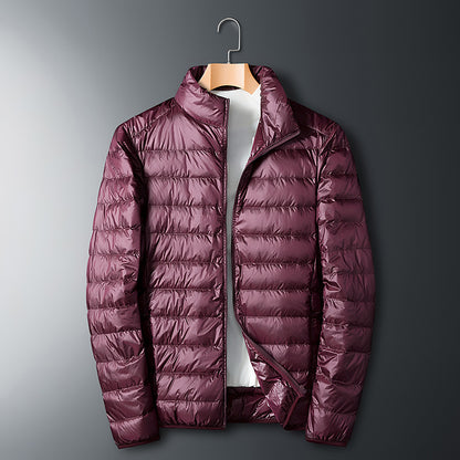 Lightweight white duck down jacket