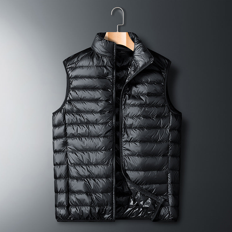 Lightweight white duck down jacket