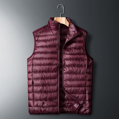 Lightweight white duck down jacket