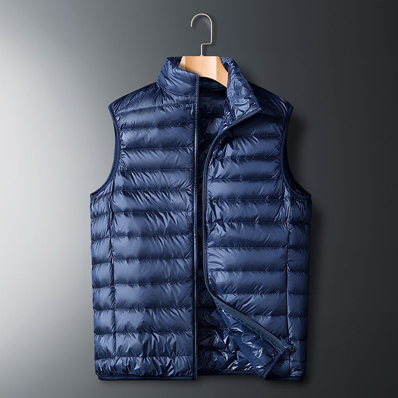 Lightweight white duck down jacket