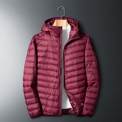 Lightweight white duck down jacket