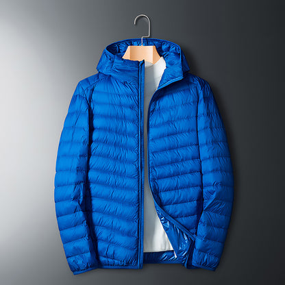 Lightweight white duck down jacket