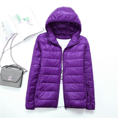 Lightweight Womens Down Jacket with Hood