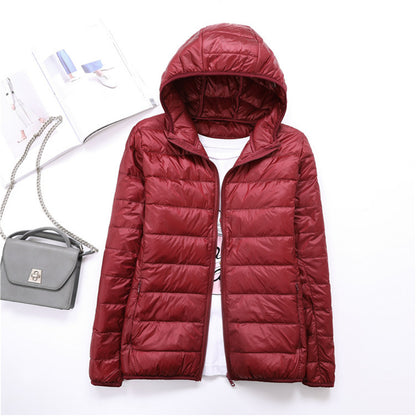 Lightweight Womens Down Jacket with Hood