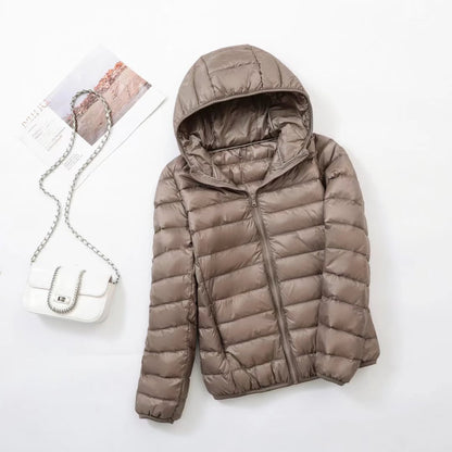 Lightweight Womens Down Jacket with Hood